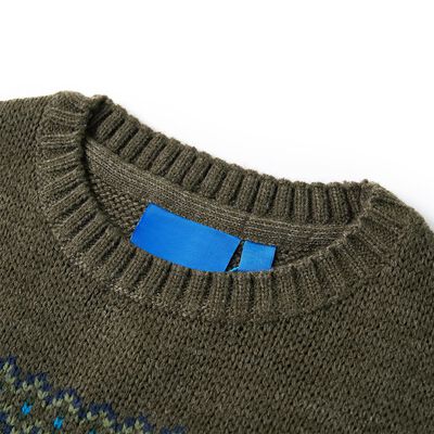 Pulover tricotat pentru copii, kaki, 104