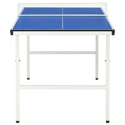 vidaXL Masă de ping pong cu fileu, albastru, 152 x 76 x 66 cm