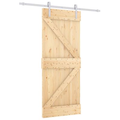 vidaXL Ușă glisantă cu set de feronerie 80x210 cm, lemn masiv de pin