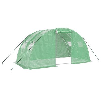 vidaXL Seră cu cadru din oțel, verde, 8 m², 4x2x2 m