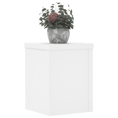 vidaXL Suporturi de plante, 2 buc., alb, 15x15x20 cm, lemn prelucrat