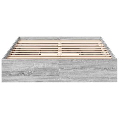 vidaXL Cadru de pat cu sertare gri sonoma 120x200 cm lemn prelucrat