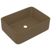 vidaXL Chiuvetă de baie lux, crem mat, 41x30x12 cm, ceramică