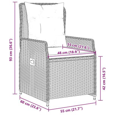 vidaXL Set mobilier de grădină cu perne, 5 piese, bej, poliratan