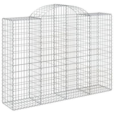 vidaXL Coșuri gabion arcuite 30 buc, 200x50x140/160cm, fier galvanizat