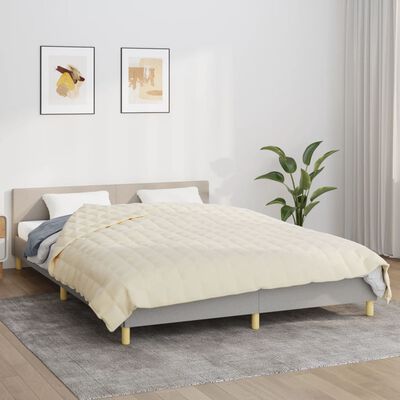 vidaXL Pătură grea, crem deschis, 220x240 cm, 15 kg, material textil