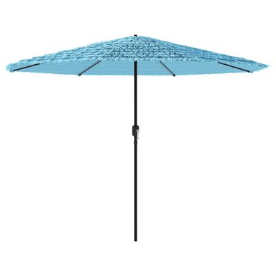 vidaXL Umbrelă soare de grădină stâlp din oțel, albastru 388x388x248cm