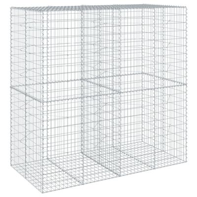 vidaXL Coș gabion cu capac, 200x100x200 cm, fier galvanizat