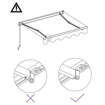 vidaXL Copertină retractabilă manual, portocaliu și maro, 500 x 300 cm