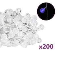 vidaXL Ghirlandă luminoasă, 200 LED-uri, albastru, 20 m, 8 funcții