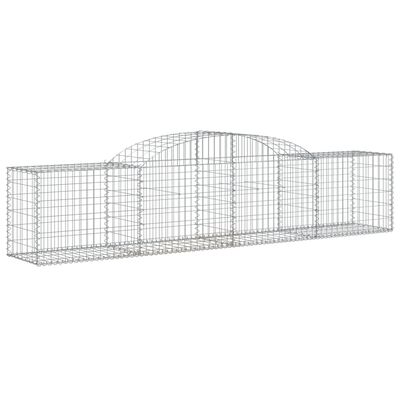 vidaXL Coșuri gabion arcuite 4 buc, 300x50x60/80 cm, fier galvanizat