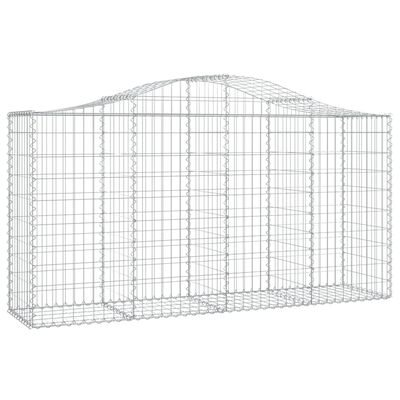 vidaXL Coșuri gabion arcuite 4 buc, 200x50x100/120 cm fier galvanizat