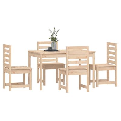 vidaXL Set de dining pentru grădină, 5 piese, lemn masiv de pin