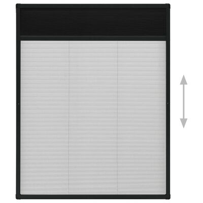 vidaXL Ecran insecte pentru ferestre, antracit, 80x100 cm, aluminiu