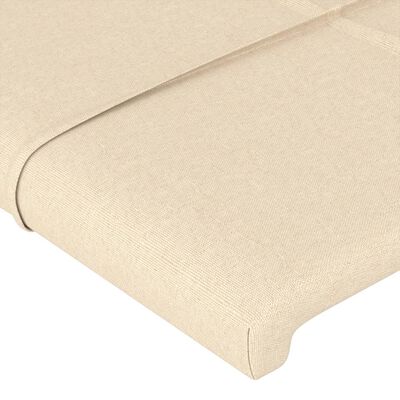 vidaXL Tăblie de pat cu aripioare, crem, 83x16x118/128 cm, textil