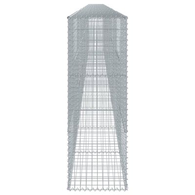 vidaXL Coș gabion cu capac, 1200x50x150 cm, fier galvanizat