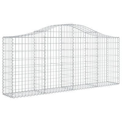 vidaXL Coșuri gabion arcuite 3 buc, 200x30x80/100cm, fier galvanizat