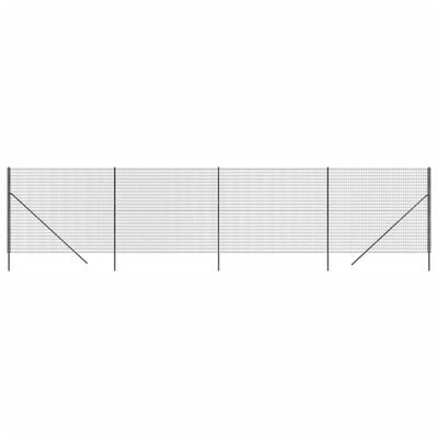 vidaXL Gard plasă de sârmă, antracit, 1,4x10 m, oțel galvanizat