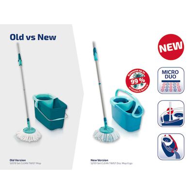 Leifheit Set mop rotativ pentru pardoseală Clean Twist Ergo