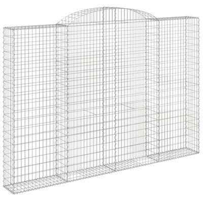 vidaXL Coș gabion arcuit, 300x30x200/220 cm, fier galvanizat