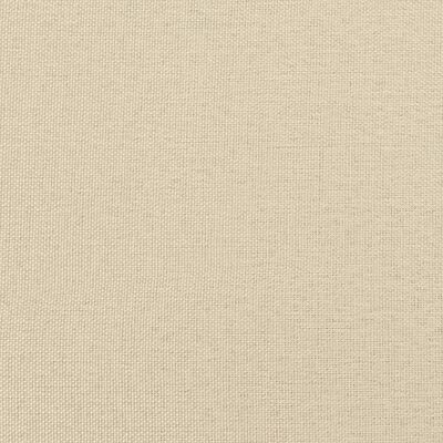 vidaXL Pat box spring cu saltea, crem, 120x200 cm, textil