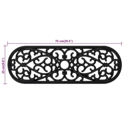 vidaXL Trepte de scară, 10 buc., 25x75 cm, cauciuc