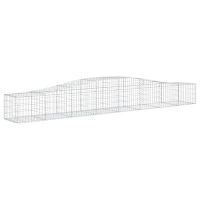 vidaXL Coșuri gabion arcuite 15 buc, 400x50x40/60 cm, fier galvanizat