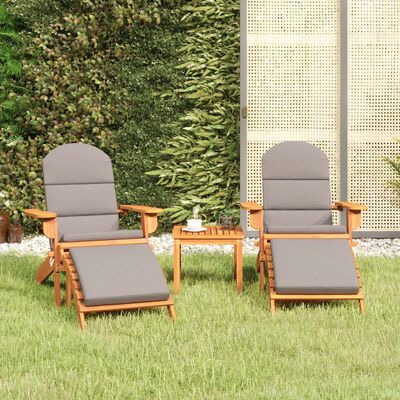 vidaXL Set mobilier de grădină Adirondack, 3 piese, lemn masiv acacia