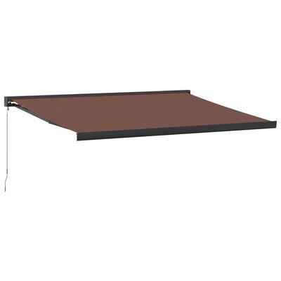 vidaXL Copertină retractabilă manual, maro, 450x300 cm