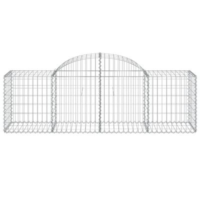 vidaXL Coșuri gabion arcuite 5 buc, 200x50x60/80 cm, fier galvanizat