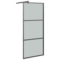 vidaXL Paravan de duș walk-in 80x195 cm sticlă ESG închisă negru