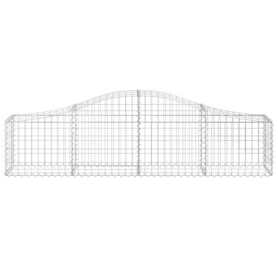 vidaXL Coșuri gabion arcuite 7 buc, 200x30x40/60 cm, fier galvanizat