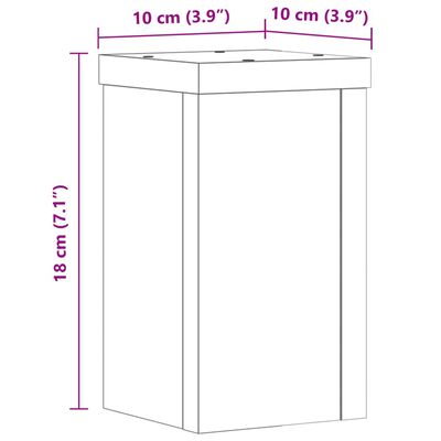 vidaXL Suporturi de plante 2 buc lemn vechi 10x10x18 cm lemn prelucrat