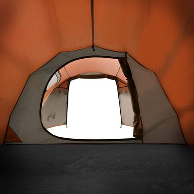 vidaXL Cort de camping tunel 2 persoane, portocaliu, impermeabil
