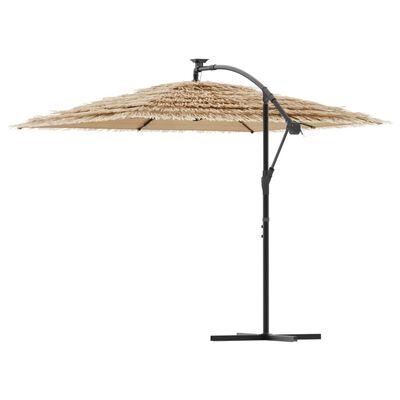 vidaXL Umbrelă soare de grădină cu stâlp din oțel, maro 246x246x230 cm