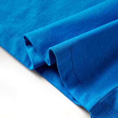 Tricou de copii cu mâneci lungi albastru cobalt, 128