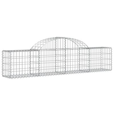 vidaXL Coșuri gabion arcuite 6 buc, 200x30x40/60 cm, fier galvanizat