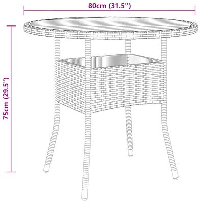 vidaXL Set mobilier de grădină, 5 piese, gri, poliratan