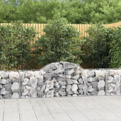 vidaXL Coșuri gabion arcuite 25 buc, 200x50x60/80 cm, fier galvanizat