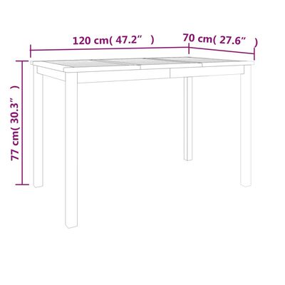 vidaXL Set mobilier de grădină, 7 piese, lemn masiv de tec