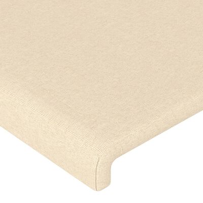 vidaXL Tăblie de pat cu aripioare, crem, 183x16x78/88 cm textil