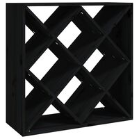 vidaXL Dulap de vinuri, negru, 62x25x62 cm, lemn masiv de pin