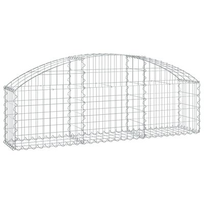 vidaXL Coș gabion arcuit, 150x30x40/60 cm, fier galvanizat