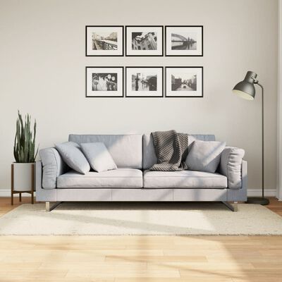 vidaXL Covor pufos "PAMPLONA" cu fire înalte, crem modern, 80x150 cm