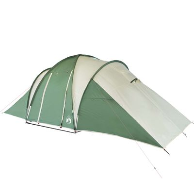 vidaXL Cort de camping cupolă pentru 6 persoane, verde, impermeabil