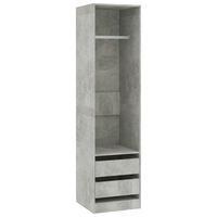 vidaXL Șifonier cu sertare, gri beton, 50x50x200 cm, lemn prelucrat