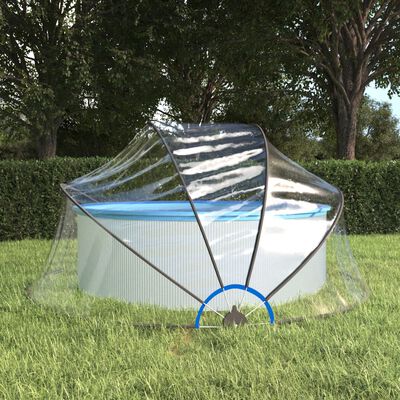 vidaXL Cupolă pentru piscină, 315x158 cm, PVC, rotund