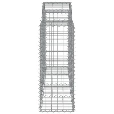 vidaXL Coșuri gabion arcuite 15 buc, 200x50x100/120cm, fier galvanizat