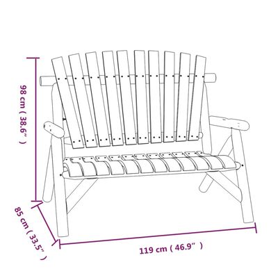 vidaXL Set mobilier de grădină, 5 piese, lemn masiv de molid