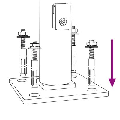 vidaXL Gard plasă de sârmă cu bordură, argintiu, 1,4x10 m